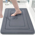 Coral Fleece Bathroom Minimalist Anti-Slip Mat, Floor Mat, Bathroom Door Mat, Flat Fleece Design, Washable - PVC Anti-Slip Bottom Lining