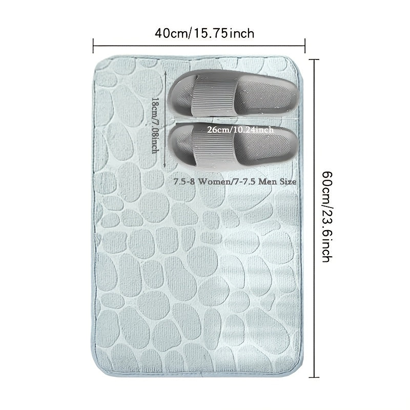Coral velvet bathroom anti slip pad with PVC bottom lining for anti slip and water absorption, suitable for bathroom entrances, bathrooms, bedrooms, machine washable, flat velvet design