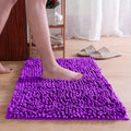 1pc Chenille Bright Purple Bathroom Anti-Slip Mat
