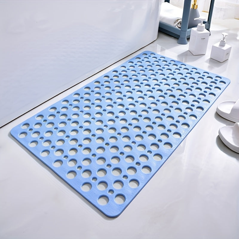 1 Quick-Dry Non-Slip Shower Mat with Round Hole Design - Heavy-Duty Anti-Slip Bath Mat, Fast-Draining and Massage Ring Mat, Suitable for Bathtub, Shower, Bathroom, Hotel Bathroom - Easy-to-Clean Bathroom Accessory, Non-Slip Shower Mat