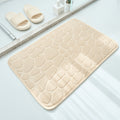 Coral velvet bathroom anti slip pad with PVC bottom lining for anti slip and water absorption, suitable for bathroom entrances, bathrooms, bedrooms, machine washable, flat velvet design
