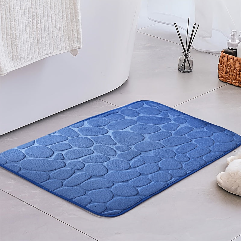 Coral velvet bathroom anti slip pad with PVC bottom lining for anti slip and water absorption, suitable for bathroom entrances, bathrooms, bedrooms, machine washable, flat velvet design